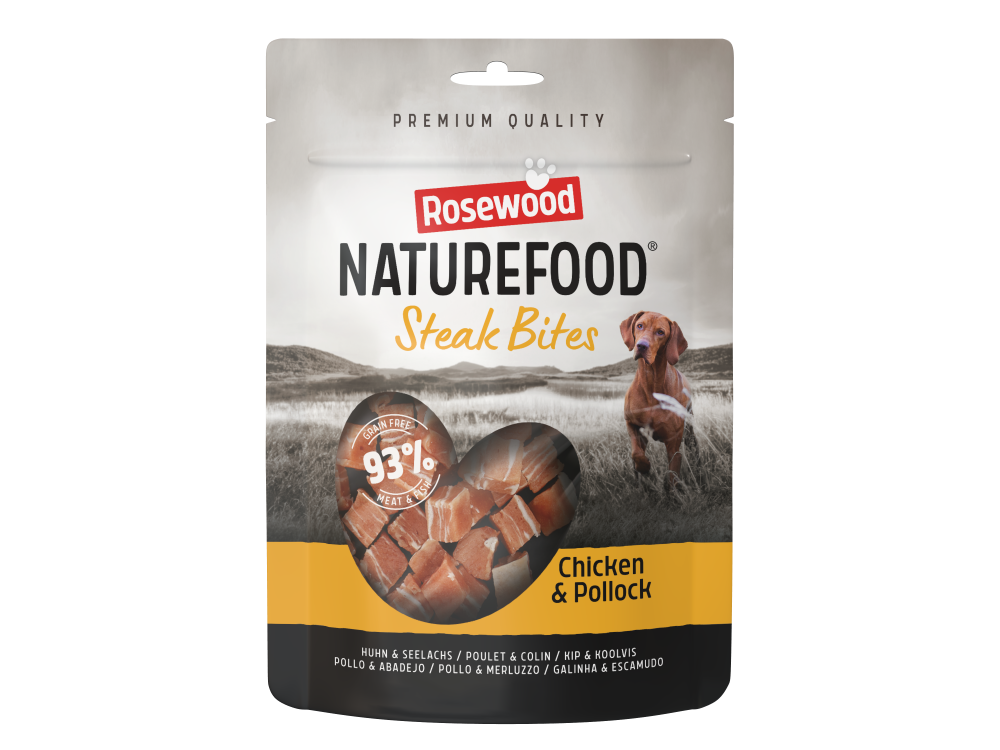 Rosewood Naturefood steak bites kip 100gr