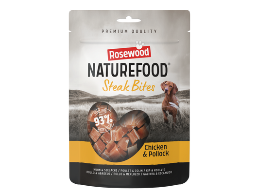 Rosewood Naturefood steak bites kip 100gr