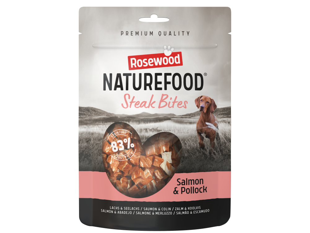 Rosewood Naturefood steak bites zalm 100gr