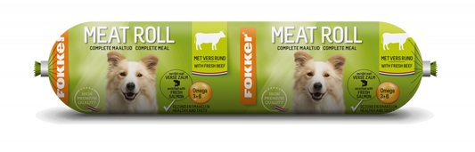 Fokker dog meat roll rund met zalm 800gr