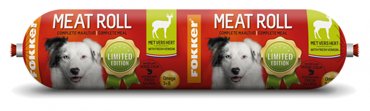 Fokker dog meat roll hert met zalm 800gr