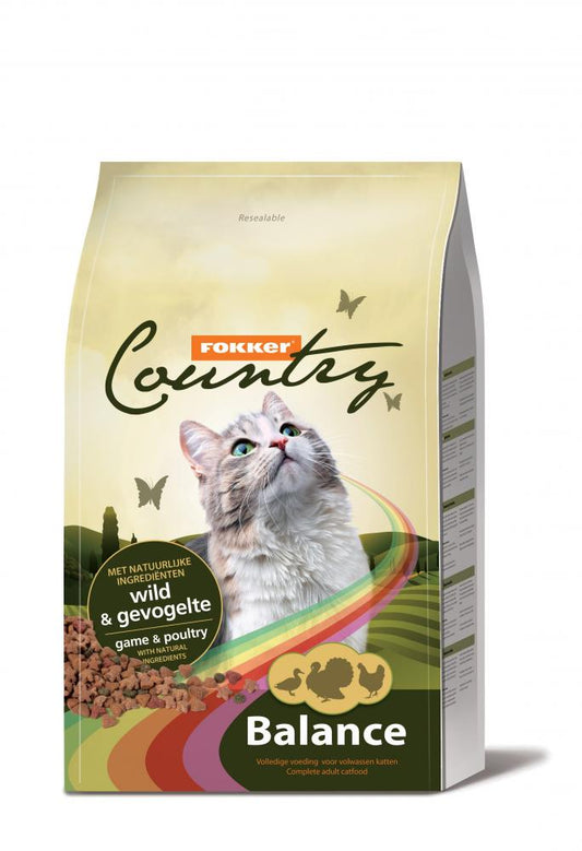 Fokker Country cat balance wild&gevogelte 10kg