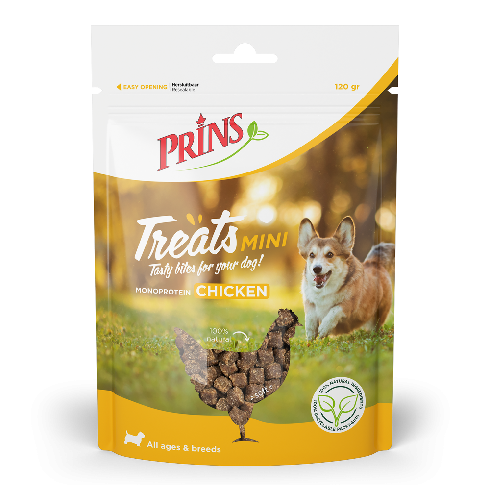 Prins Treats dog chicken mini 120gr