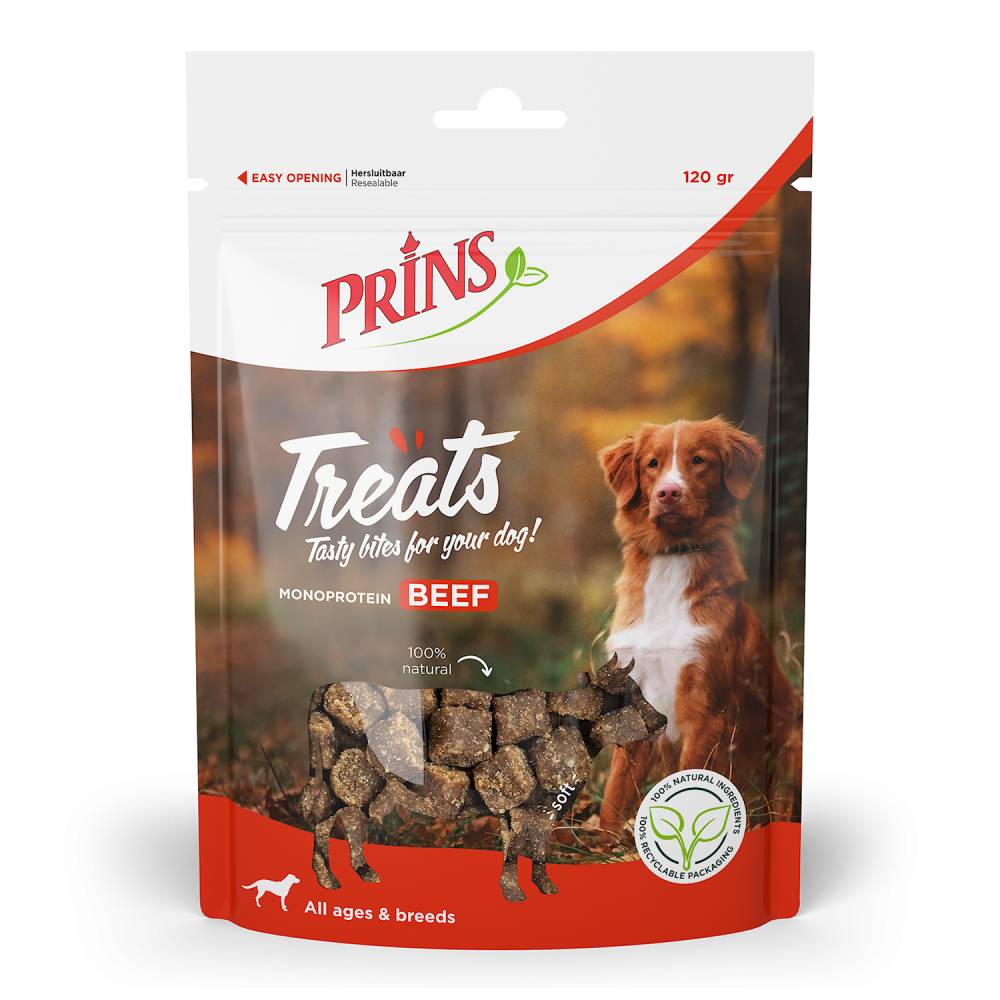Prins Treats dog beef 120gr