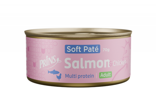Prins Wet Food Cat soft paté zalm&kip 70gr