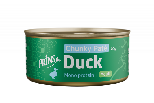 Prins Wet Food Cat chunky paté eend 70gr