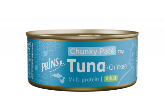 Prins Wet Food Cat chunky paté tonijn&kip 70gr
