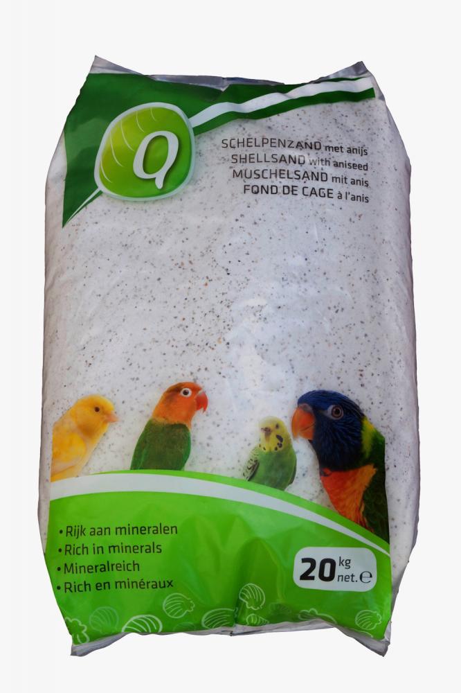 Q schelpenzand superwit anijs 20kg