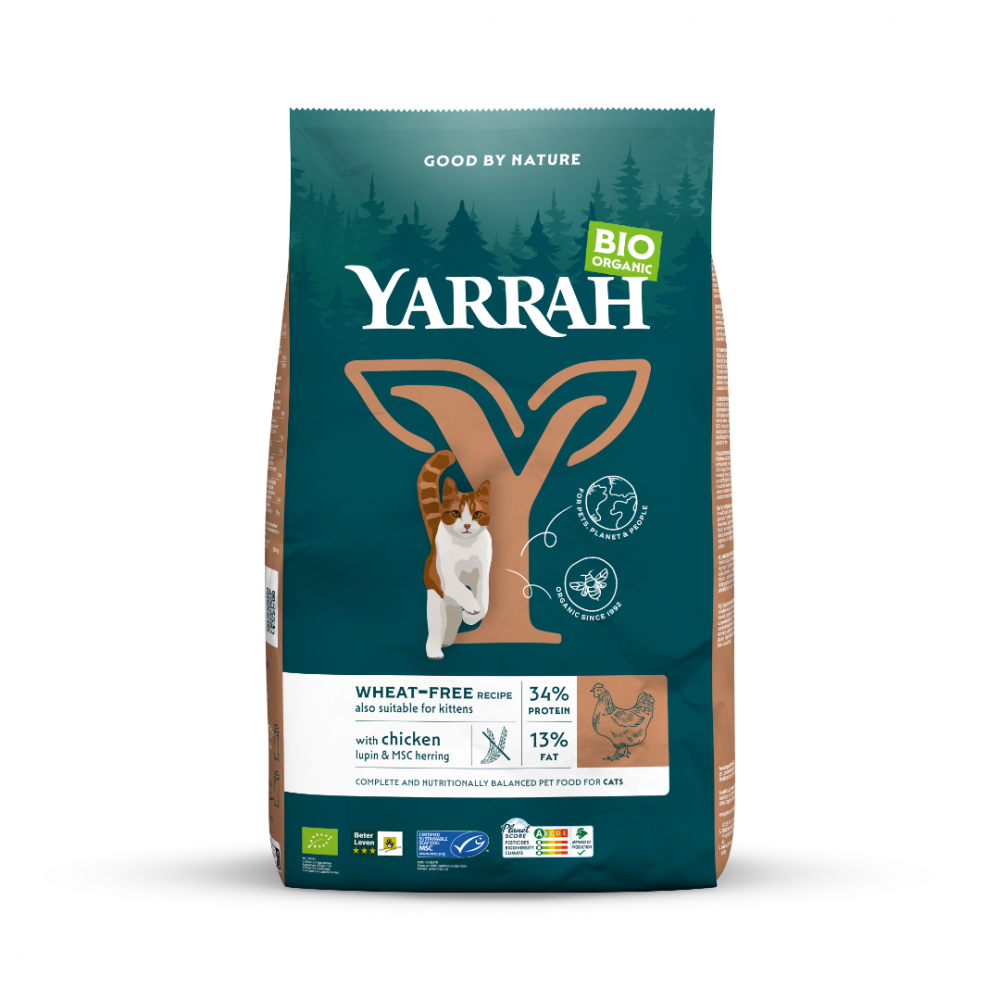 Yarrah cat bio dry wheat free chicken&fish 10kg