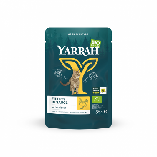 Yarrah cat bio pouch fillets gravy chicken 85gr