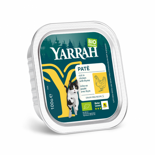 Yarrah cat bio alu grainfree paté kip 100gr