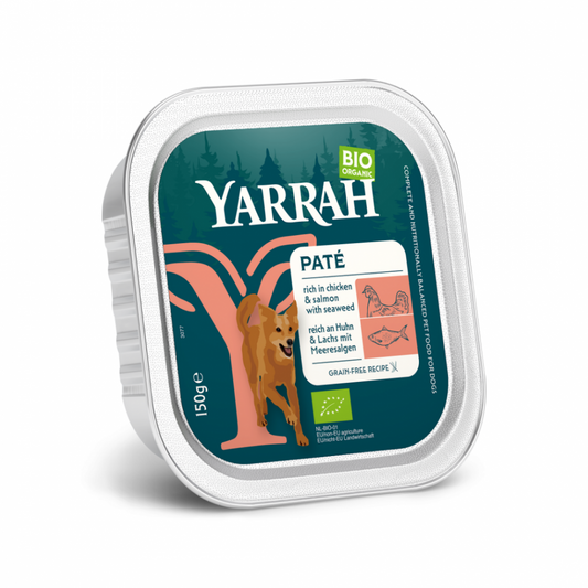Yarrah dog bio alu paté grvr kip&zalm 150gr