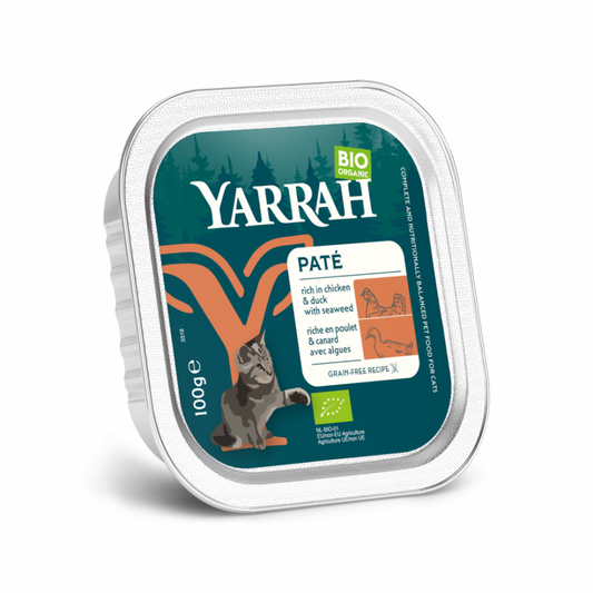 Yarrah cat bio alu grainfree paté kip&eend 100gr