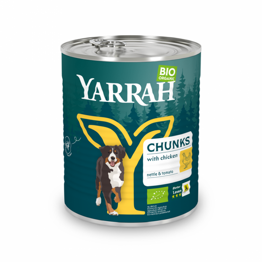 Yarrah dog bio blik brokjes saus kip 820gr