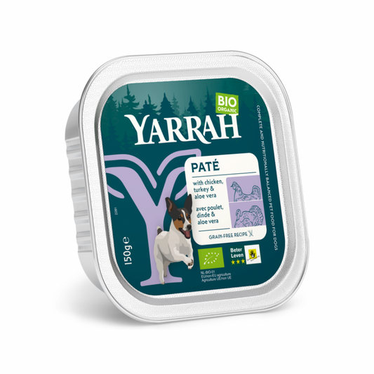 Yarrah dog bio alu paté grvr kalkoen&aloe vera 150gr