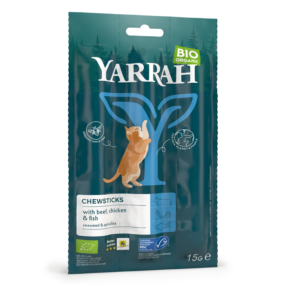 Yarrah cat bio snack kauwsticks 15gr
