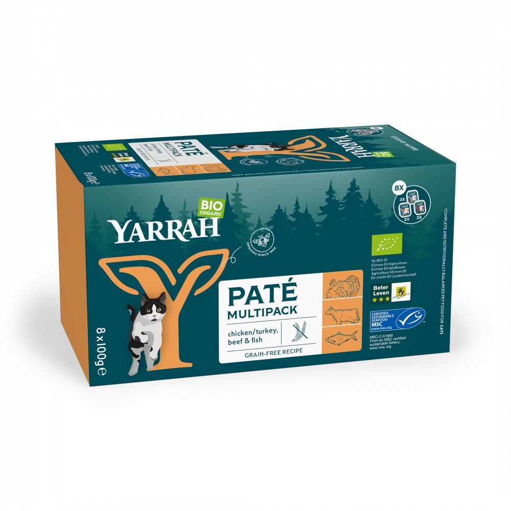 Yarrah cat bio alu grainfree paté mix mp 8x100gr