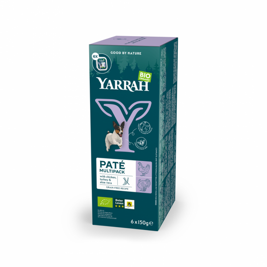 Yarrah dog bio alu paté grvr kalkoen&aloe vera mp 6x150gr