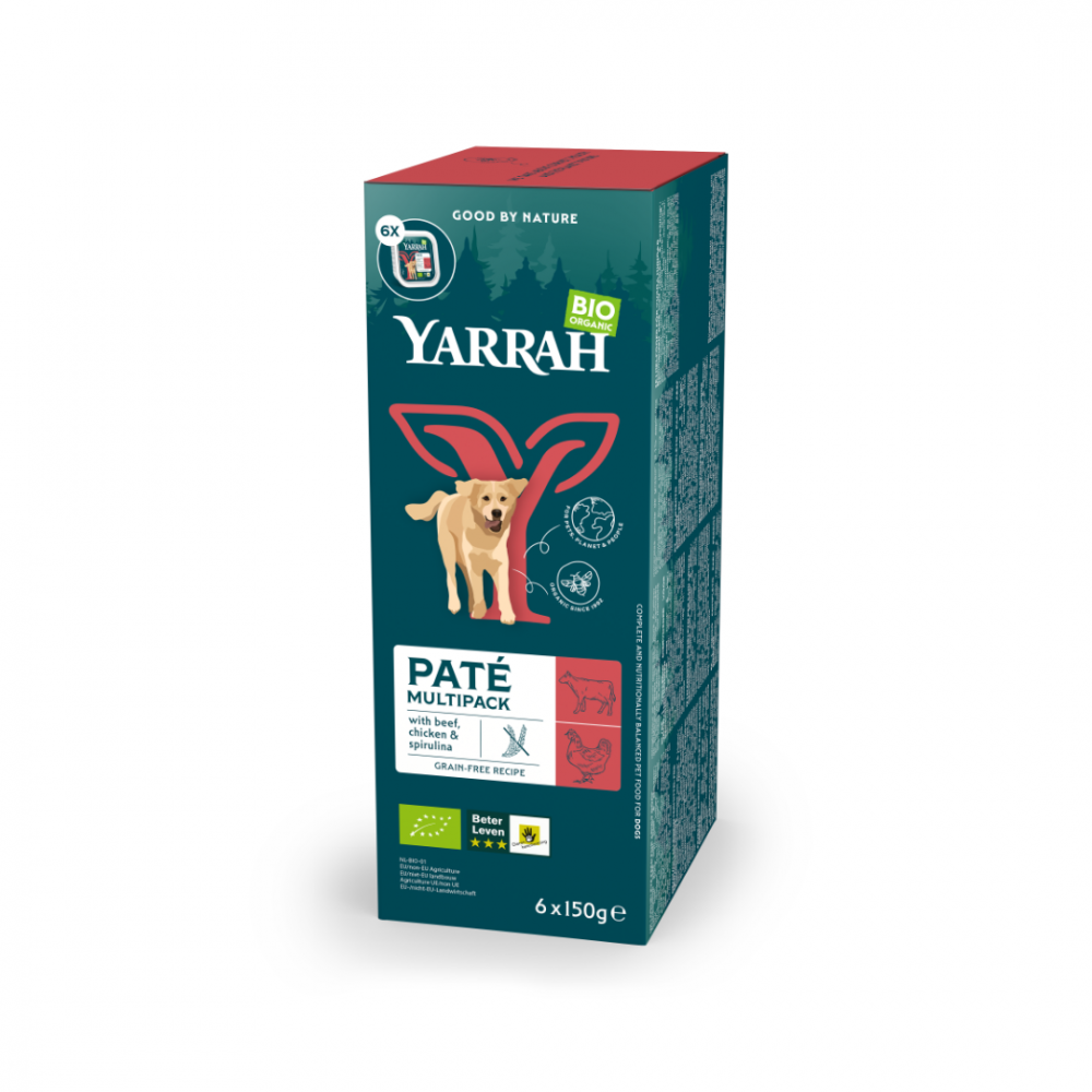 Yarrah dog bio alu paté grvr rund&spirulina mp 6x150gr