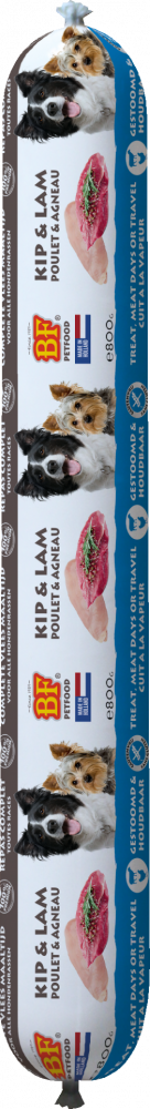 Biofood vleesvoeding compleet kip&lam worst 800gr