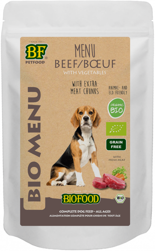 Biofood Organic hond rund menu pouch 150gr