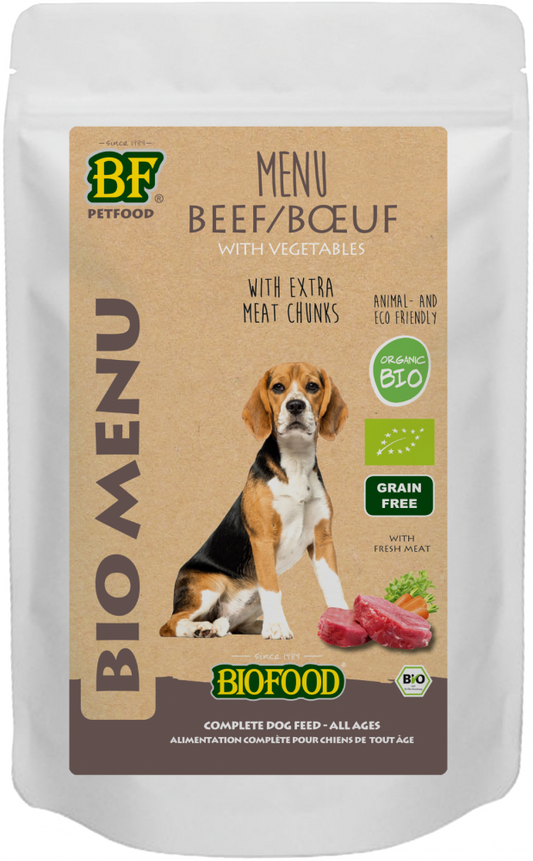 Biofood Organic hond rund menu pouch 150gr