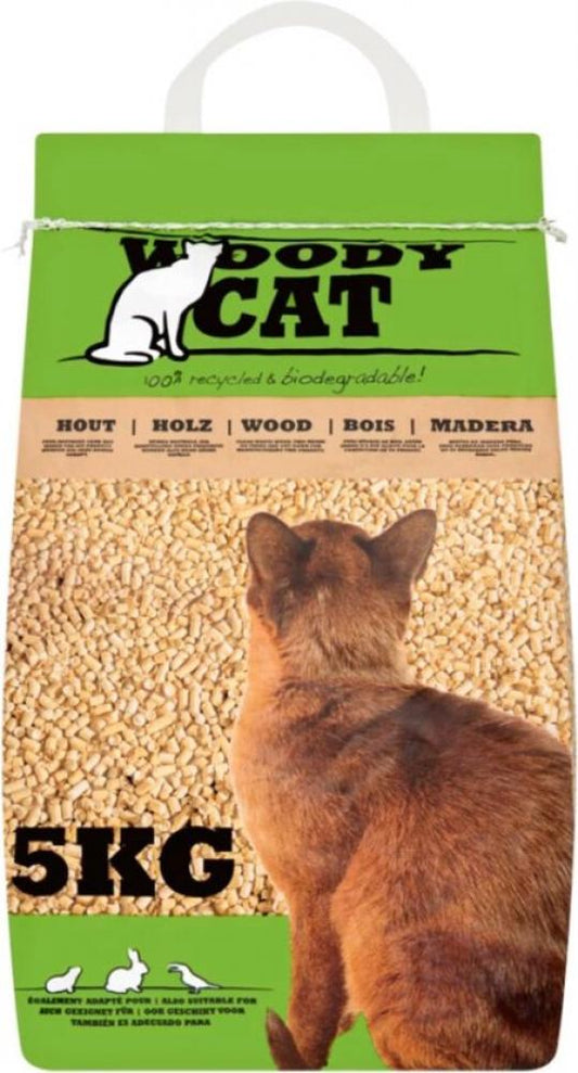 Woody Cat houtkorrel (5kg) 8ltr