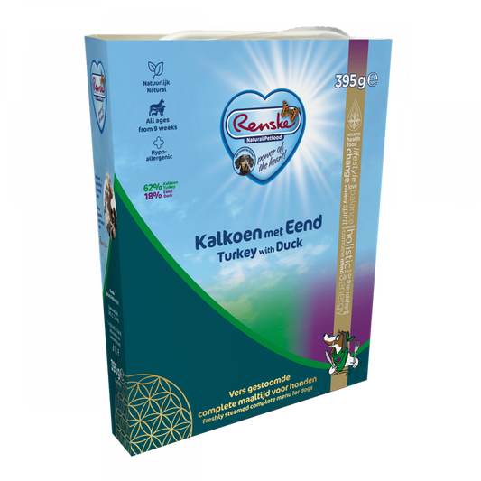 Renske vers hond adult kalkoen&eend 395gr