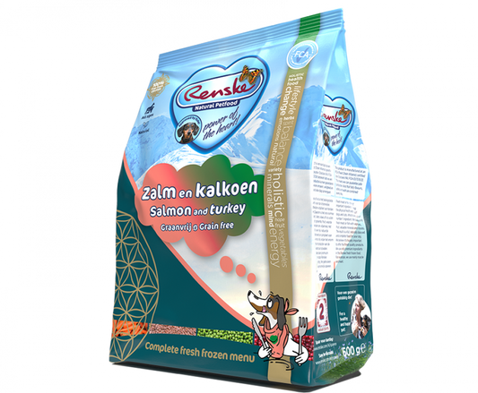 Renske diepvries hond zalm&kalkoen 600gr