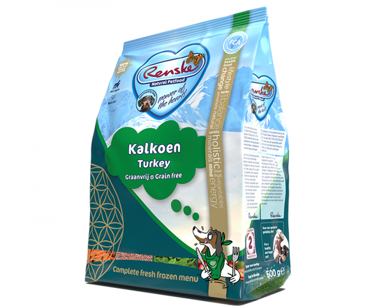 Renske diepvries hond kalkoen 600gr