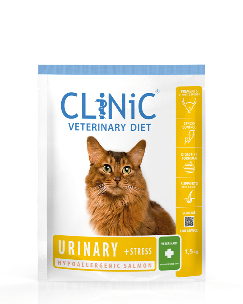 CliNiC Veterinary Diet cat urinary + stress salmon 1,5kg