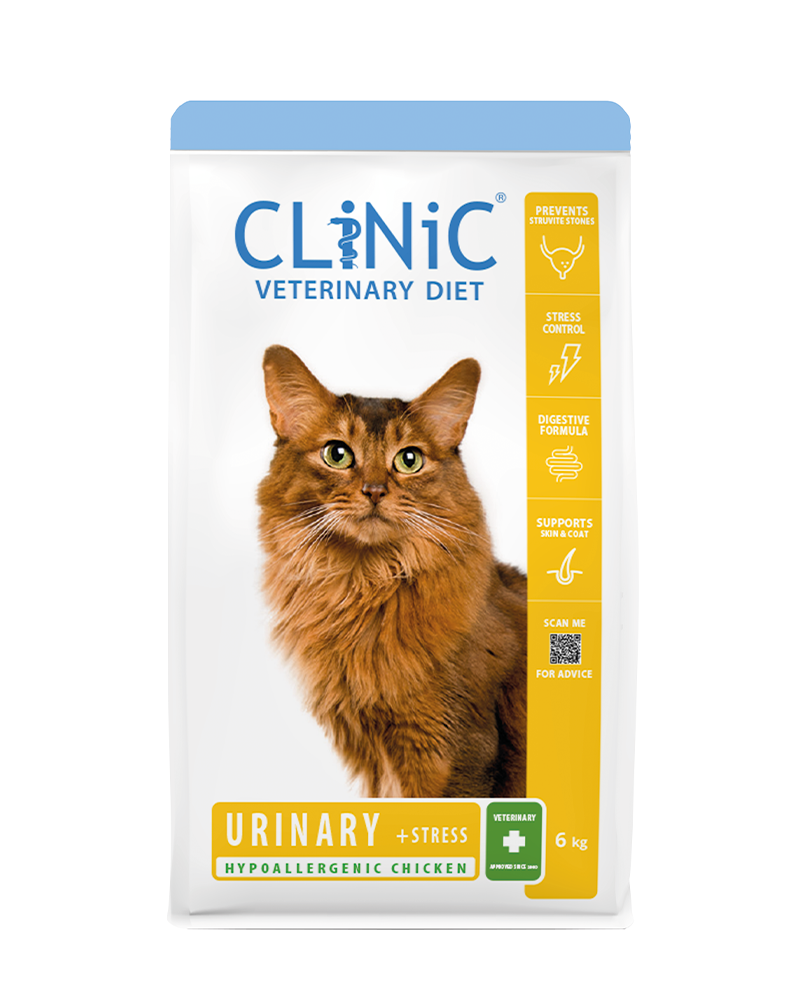 CliNiC Veterinary Diet cat urinary + stress chicken 6kg