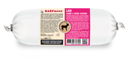 BARFmenu hond lam 500gr