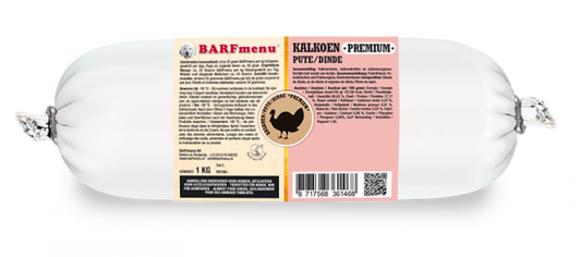 BARFmenu hond premium kalkoen 1kg