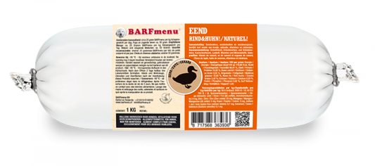BARFmenu hond eend 1kg