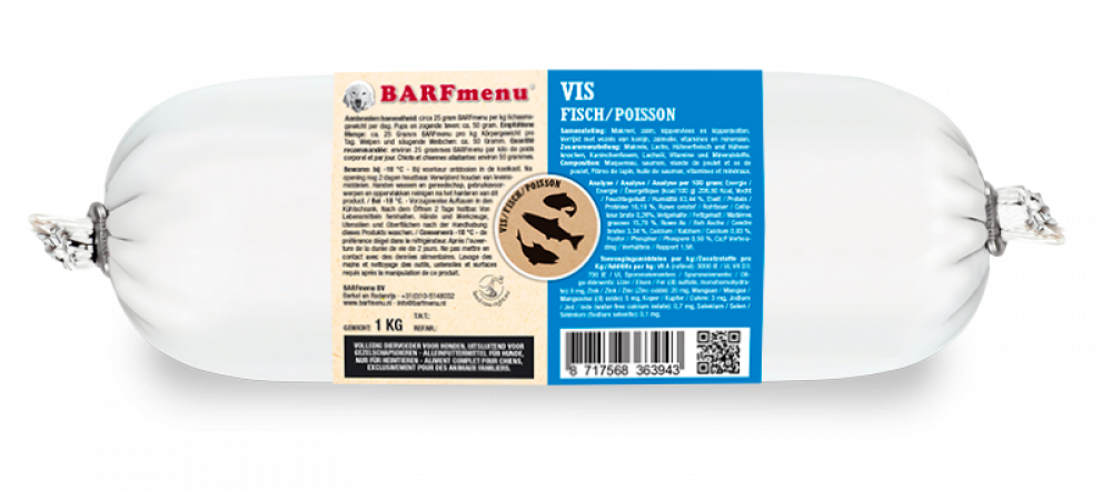 BARFmenu hond vis 1kg