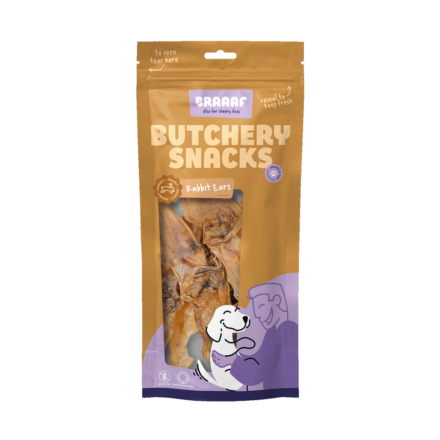 Braaaf Butchery rabbit ears 80gr