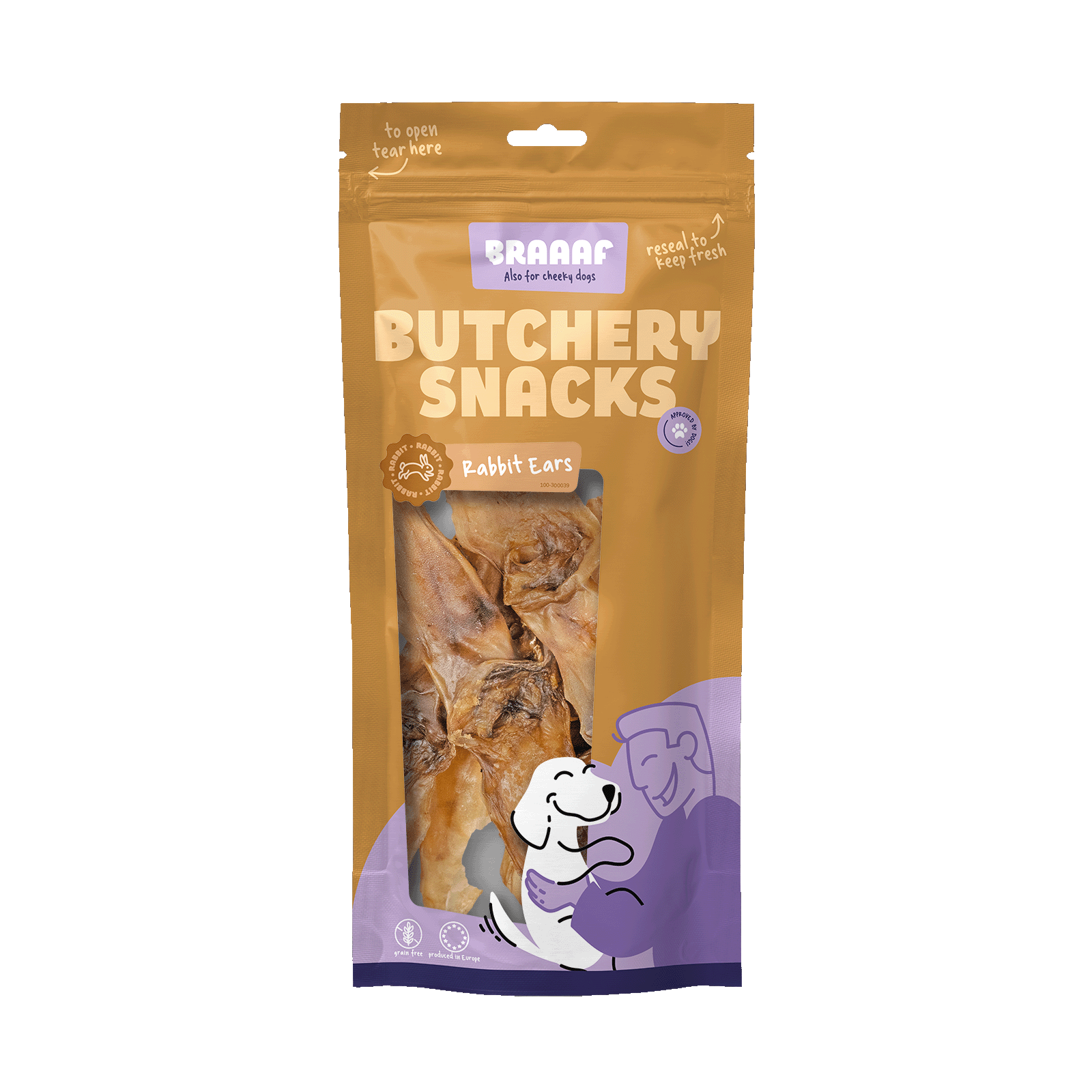 Braaaf Butchery rabbit ears 80gr