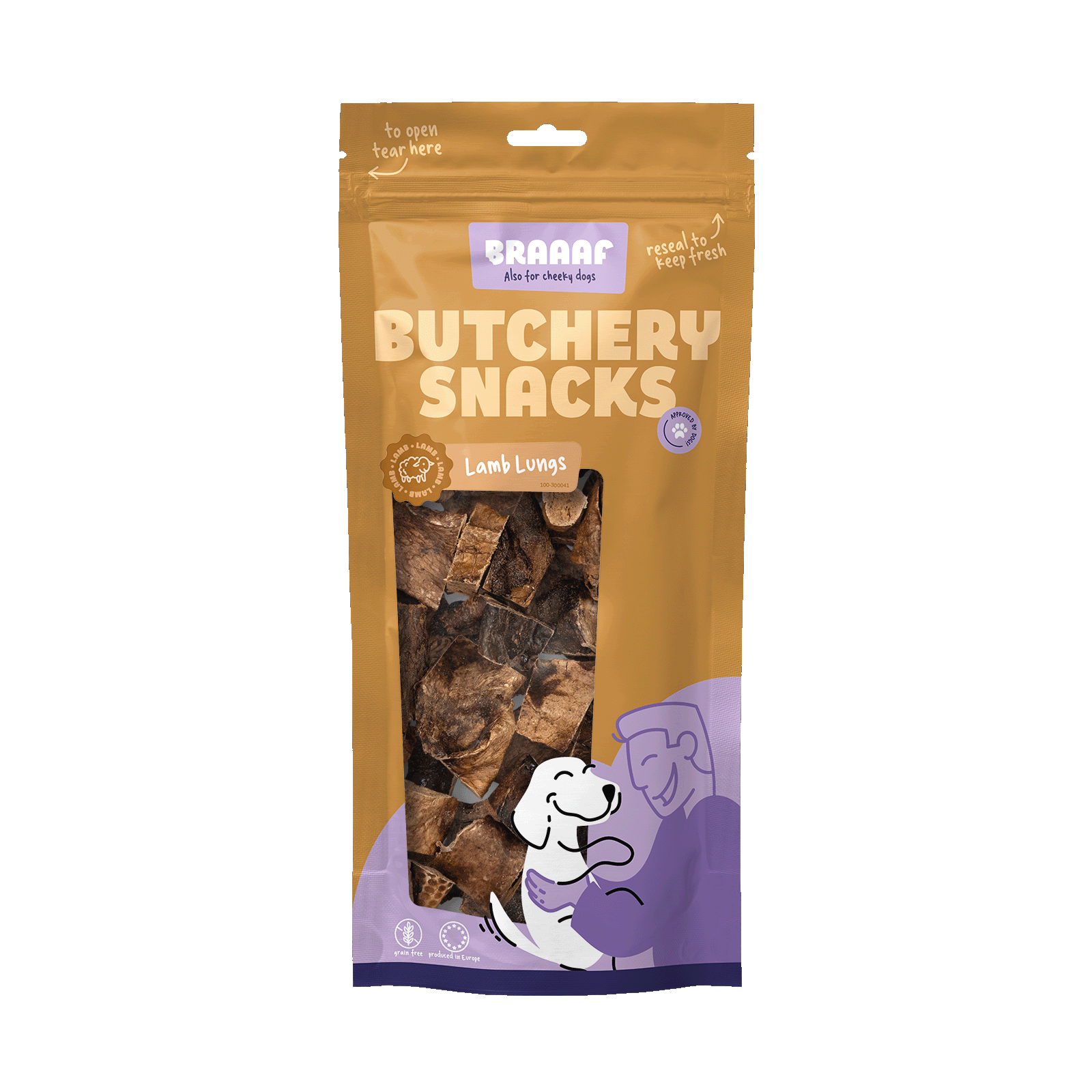 Braaaf Butchery lamb lungs 85gr