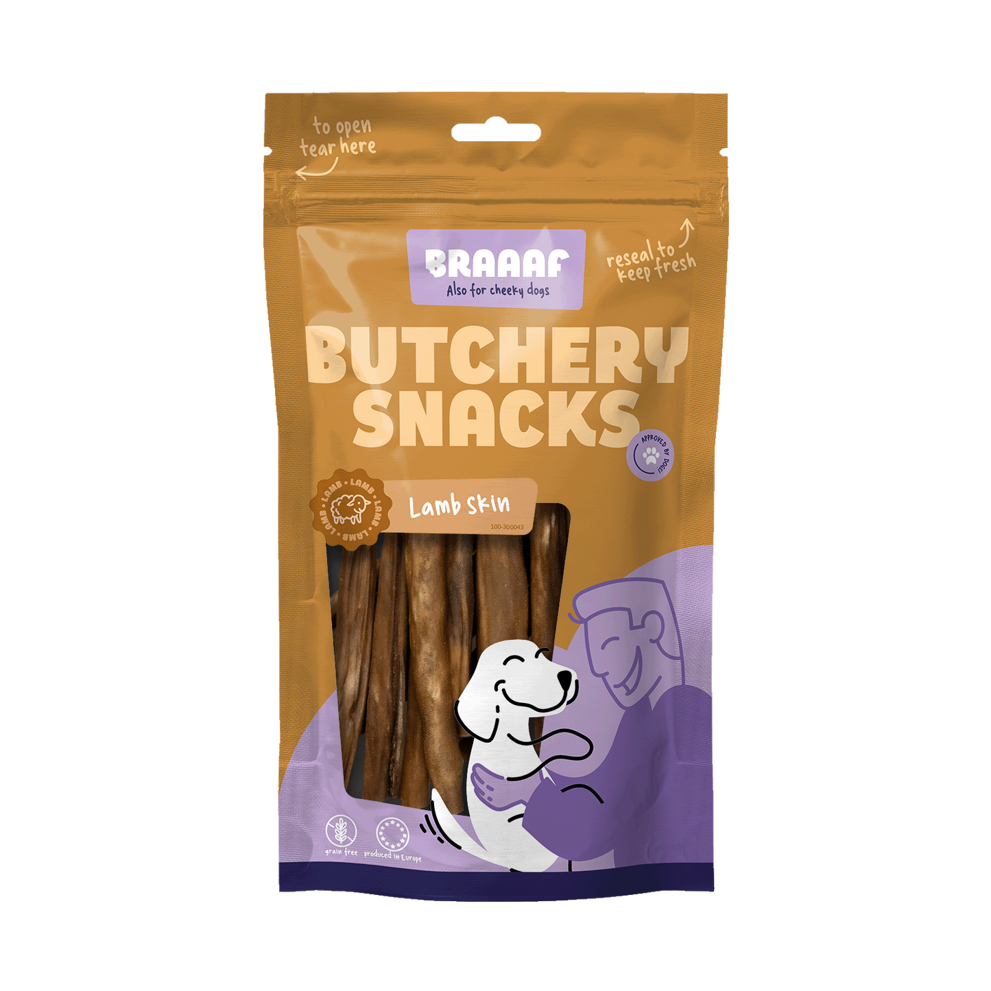 Braaaf Butchery lamb skin 100gr