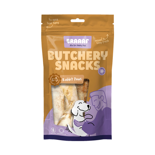 Braaaf Butchery rabbit paws 100gr