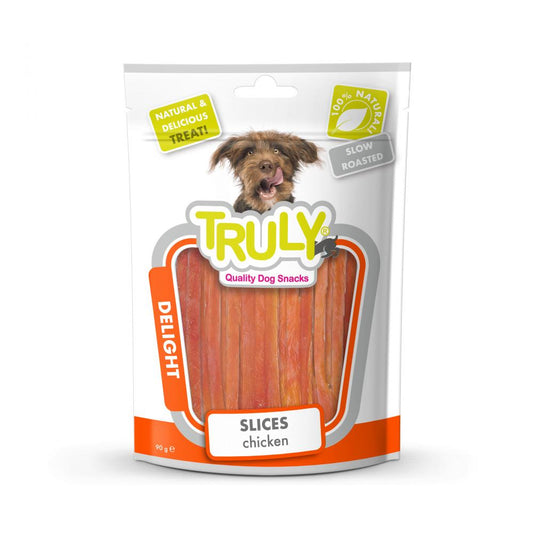 Truly dog chicken slices soft snack 90gr