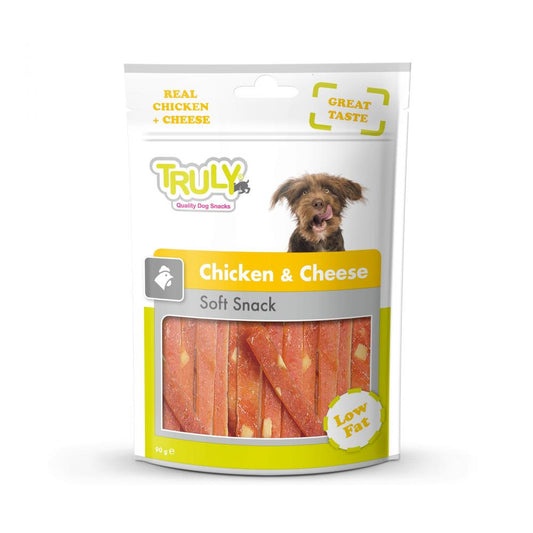 Truly dog chicken&cheese soft snack 90gr