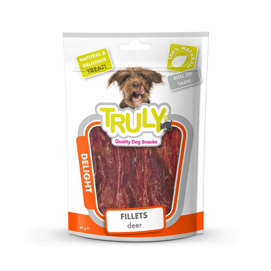 Truly dog deer filets chew snack 85gr