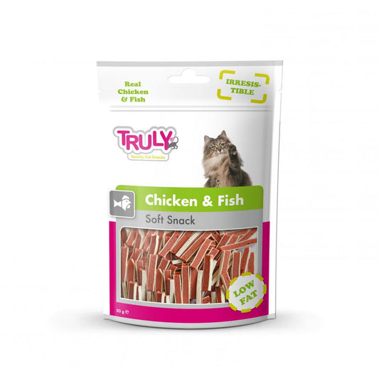 Truly cat chicken&fish soft snack 50gr