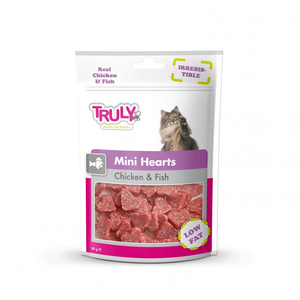 Truly cat mini hearts chicken&fish 50gr