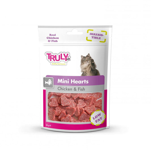 Truly cat mini hearts chicken&fish 50gr
