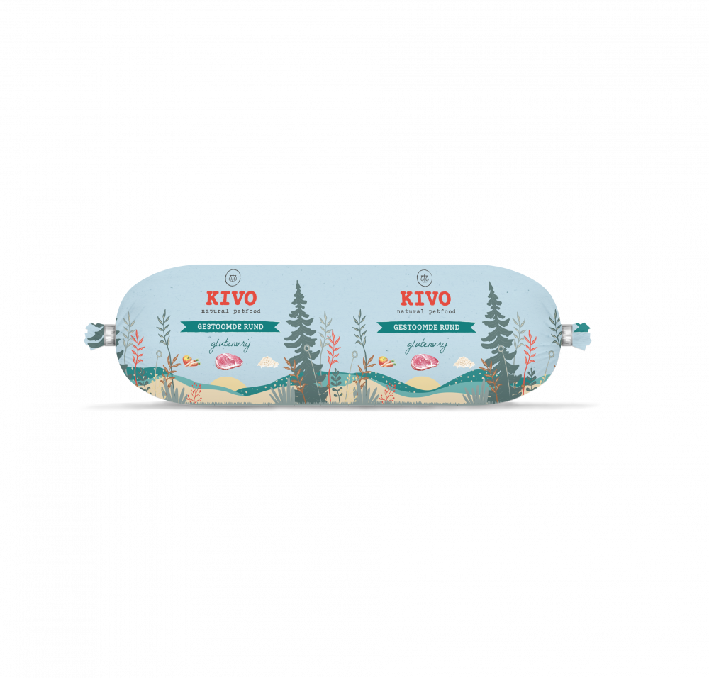 Kivo gestoomde rund 600gr