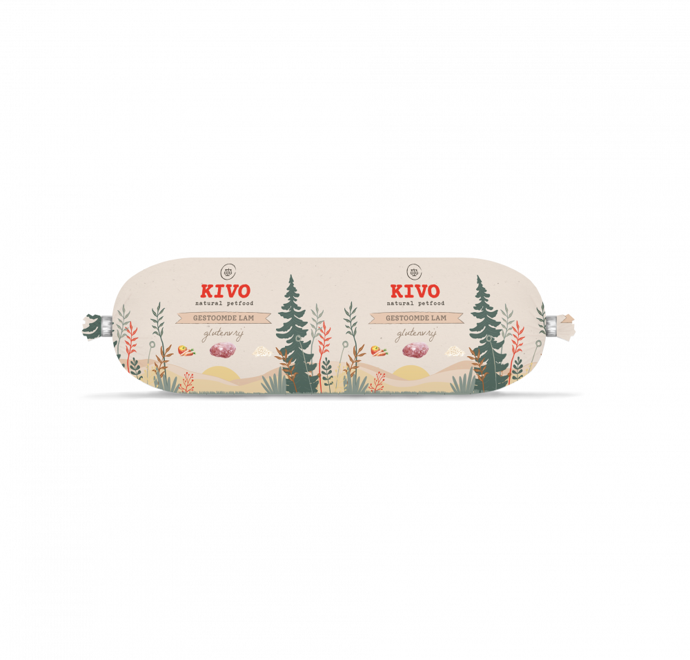 Kivo gestoomde lam 600gr