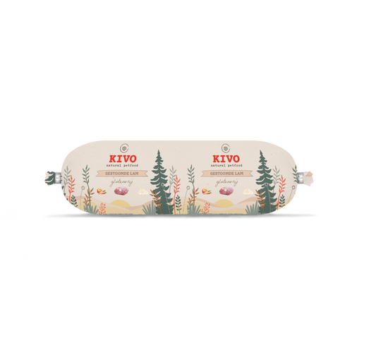 Kivo gestoomde lam 600gr